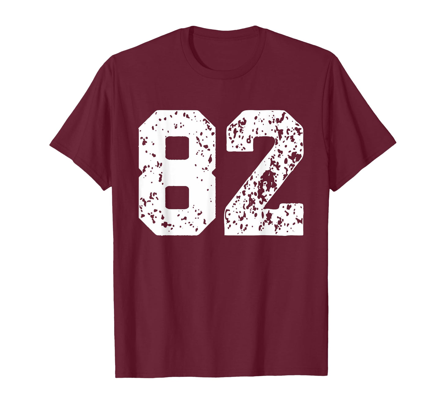Number 82 White Best Classic College Style Birthday Funny T-Shirt