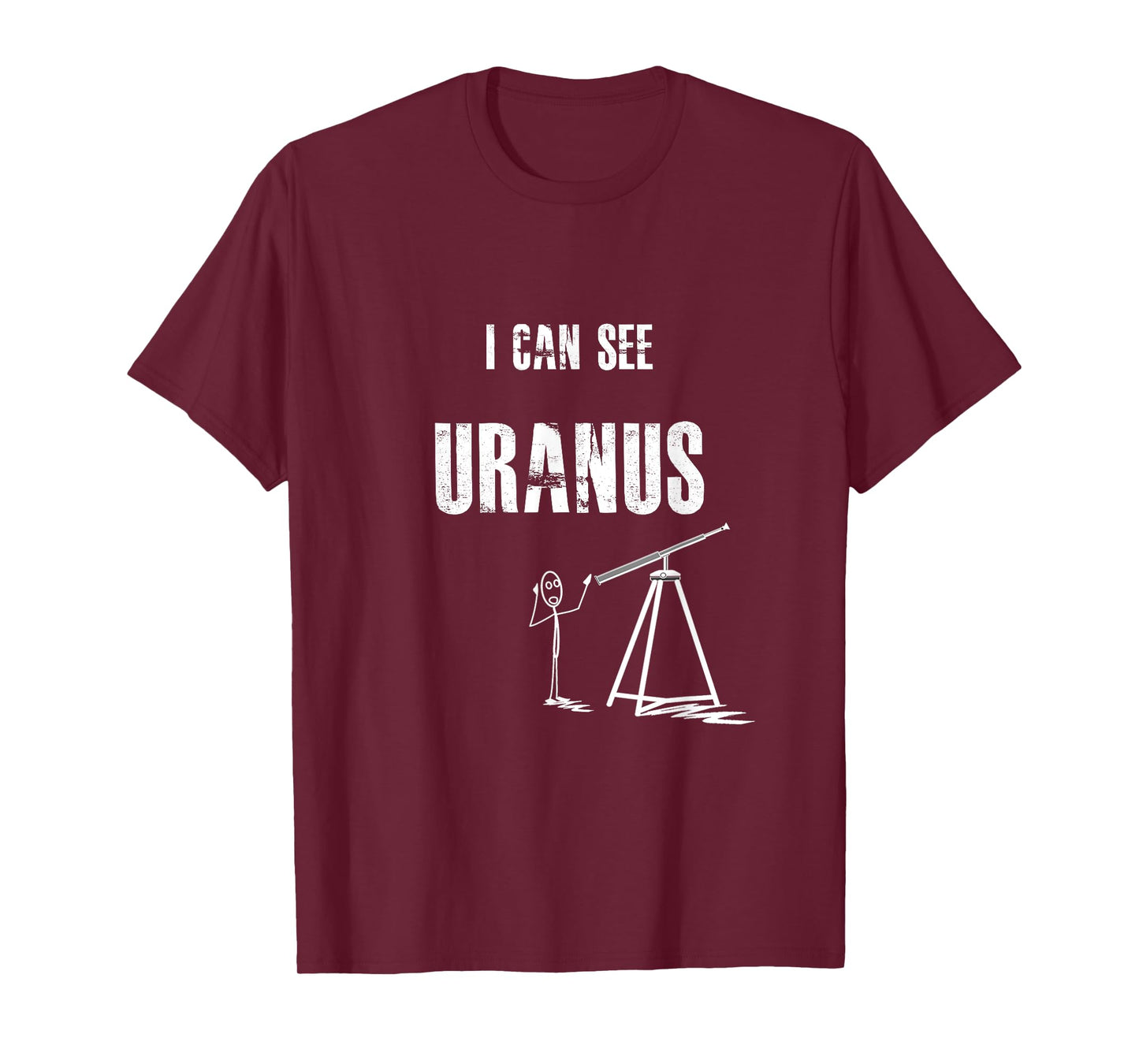 Funny and Cheeky I can See Uranus T-shirt T-Shirt