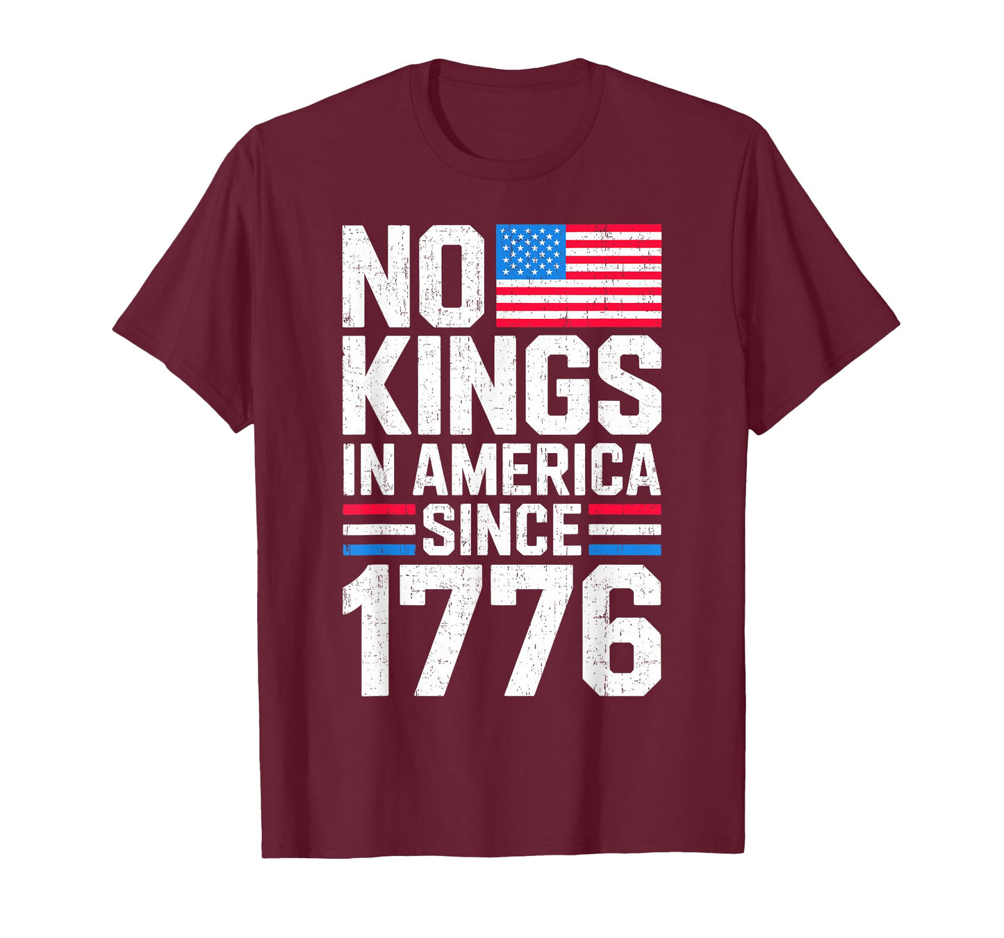 No Kings In America Shirt Rejecting Kings Patriotic USA Men T-Shirt