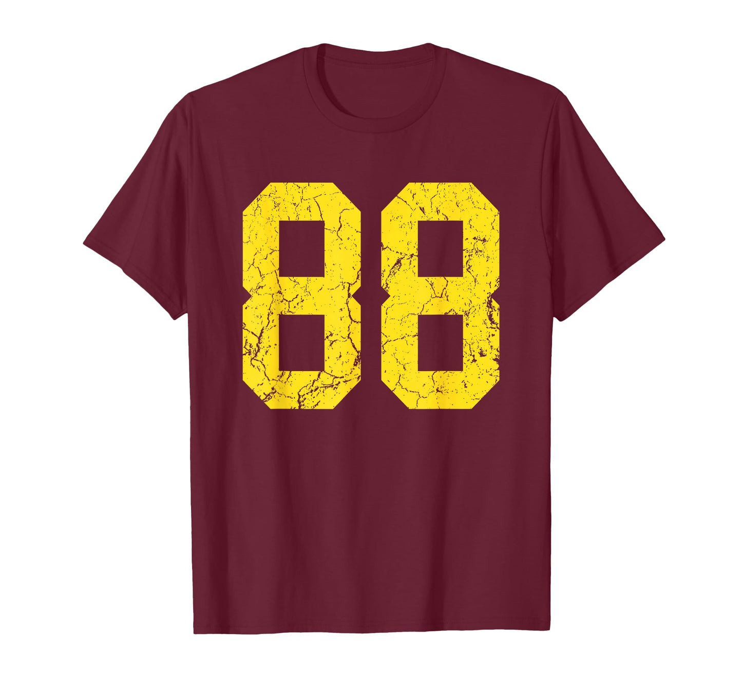 Distressed Bright Gold Number 88 Jersey Player Uniform #88 T-Shirt