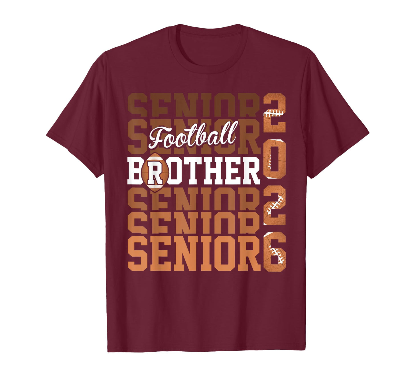 2026 football senior Brother graduation Matching family T-Shirt