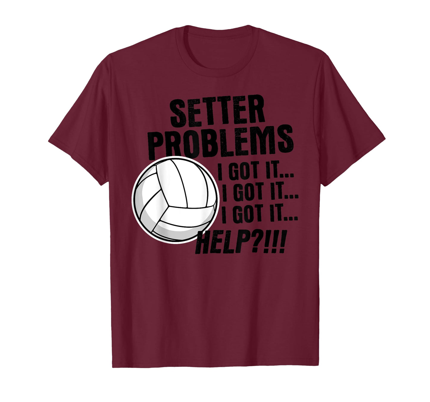 Volleyball Gifts Funny Setter Problems Beach Volleyball T-Shirt for Men Women Girls Kids