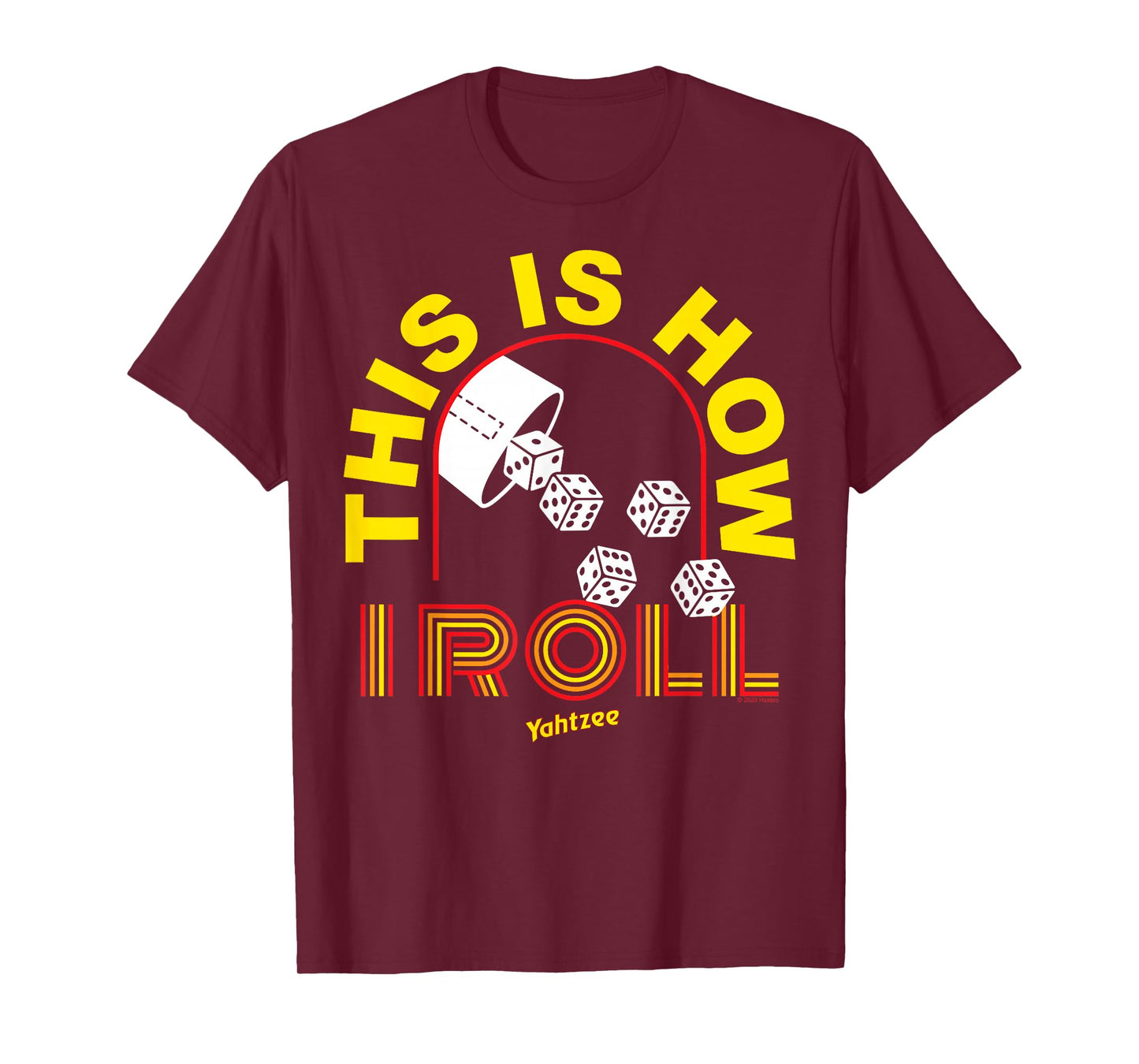 Yahtzee Yellow This Is How I Roll T-Shirt