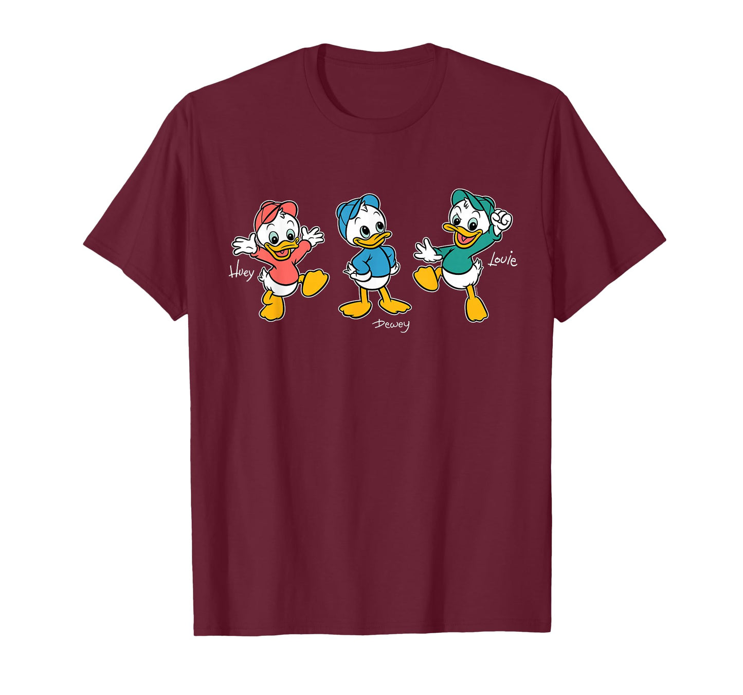 Disney Huey Dewey & Louie Retro Character Pose Trip Matching T-Shirt
