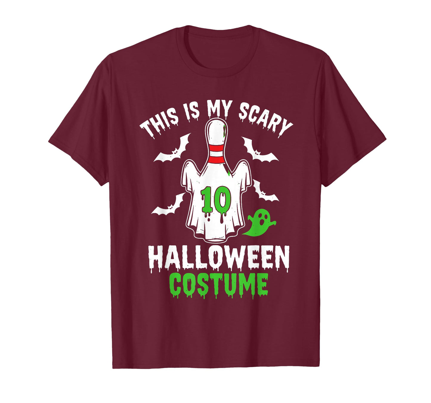 This is My Scary Halloween Costume Bowling Pin Ghost Spooky T-Shirt