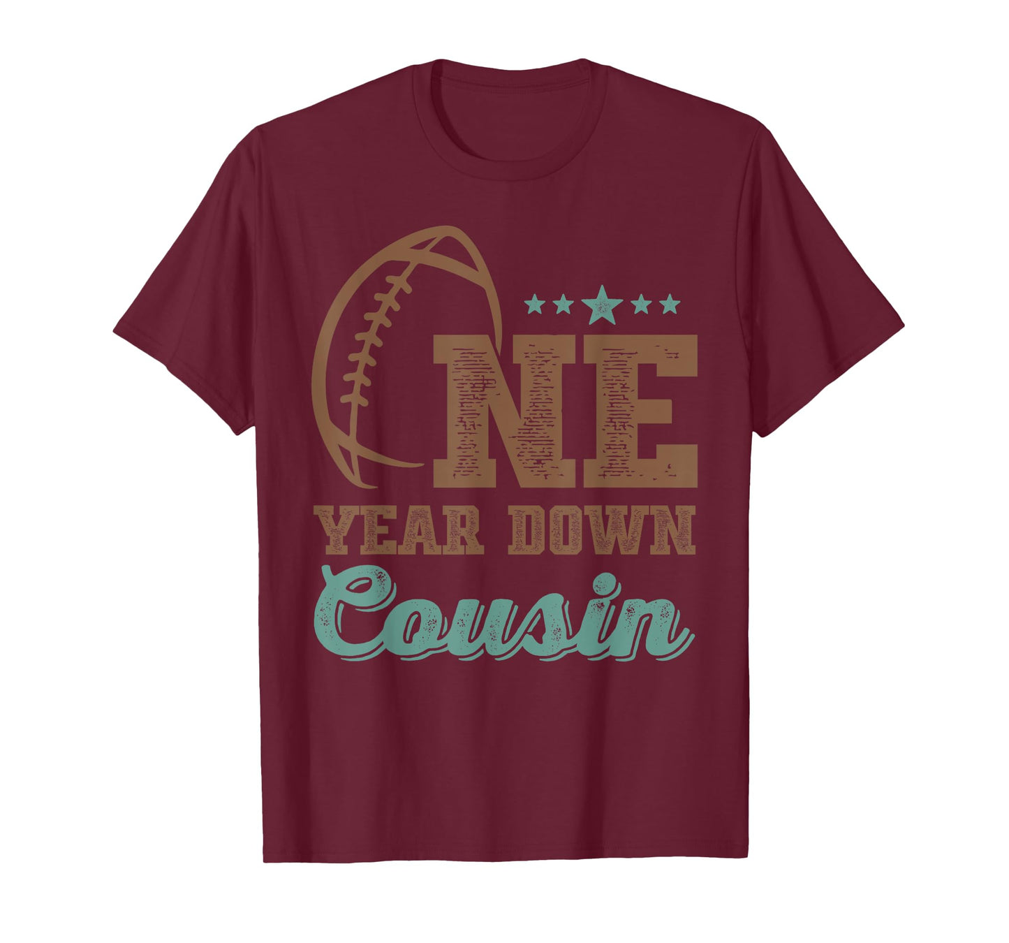 Cousin Of The Birthday Boy 1st Year Down Birthday Football T-Shirt