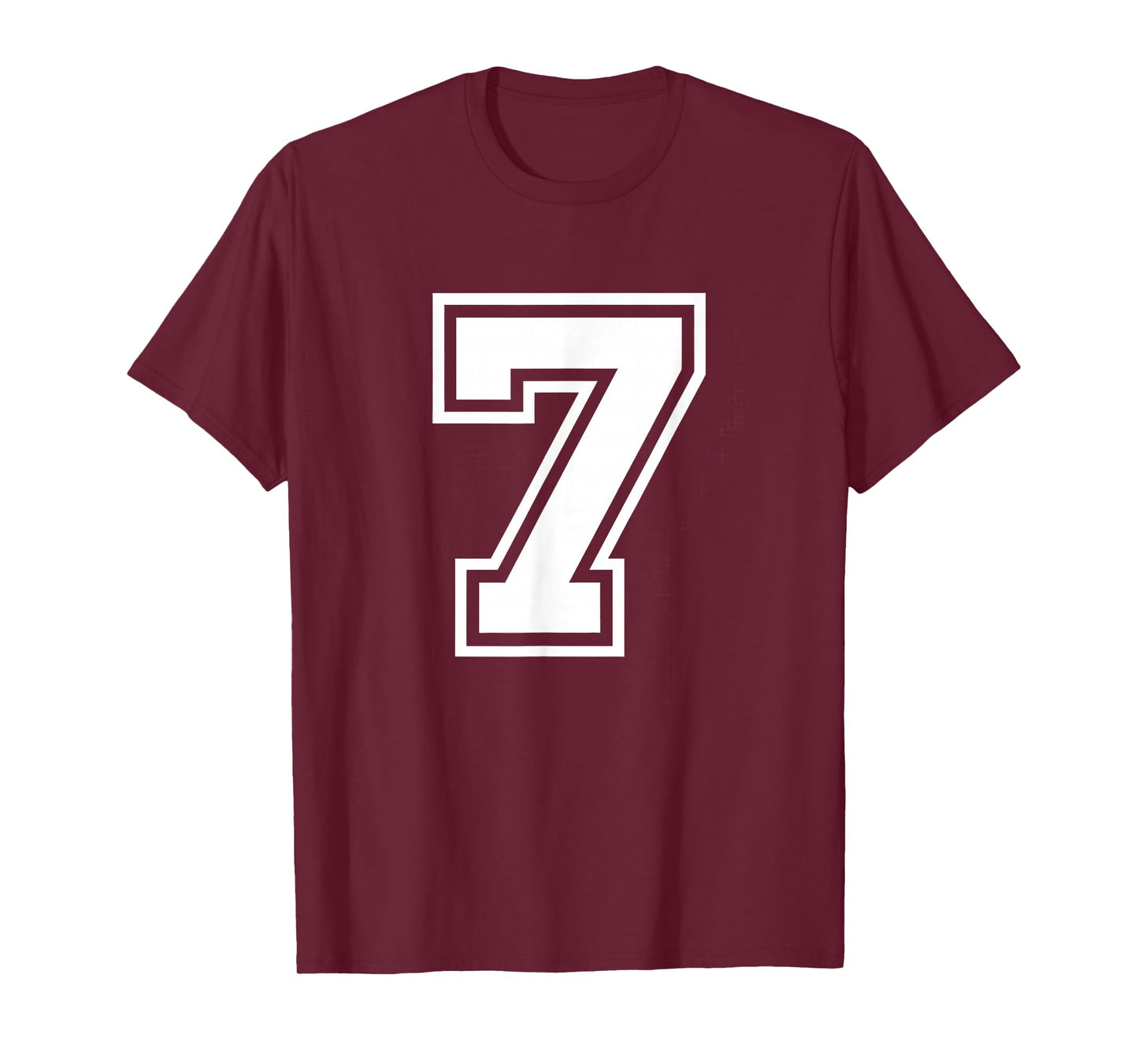 Matching Varsity 7 Number Seven Team Sports Graphic Design T-Shirt