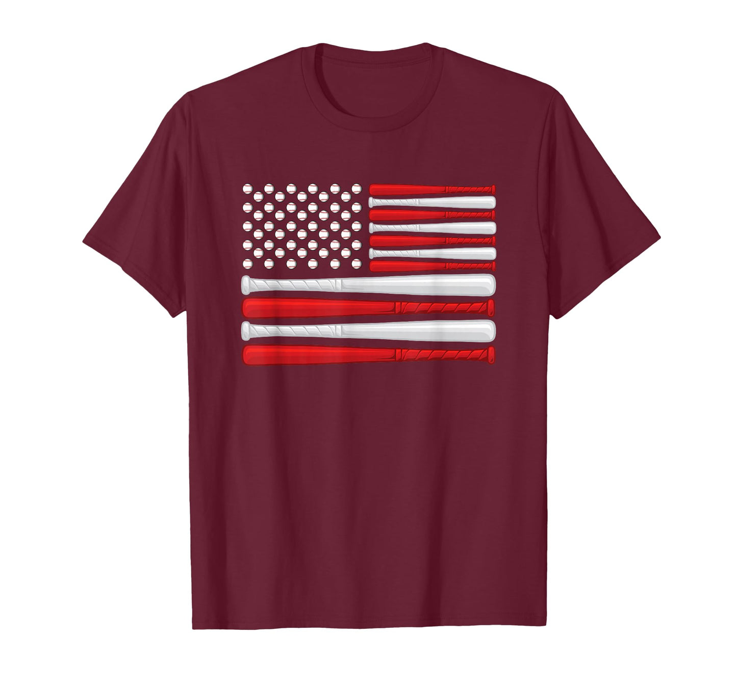 Classic American Baseball Flag - Vintage Baseball Flag T-Shirt