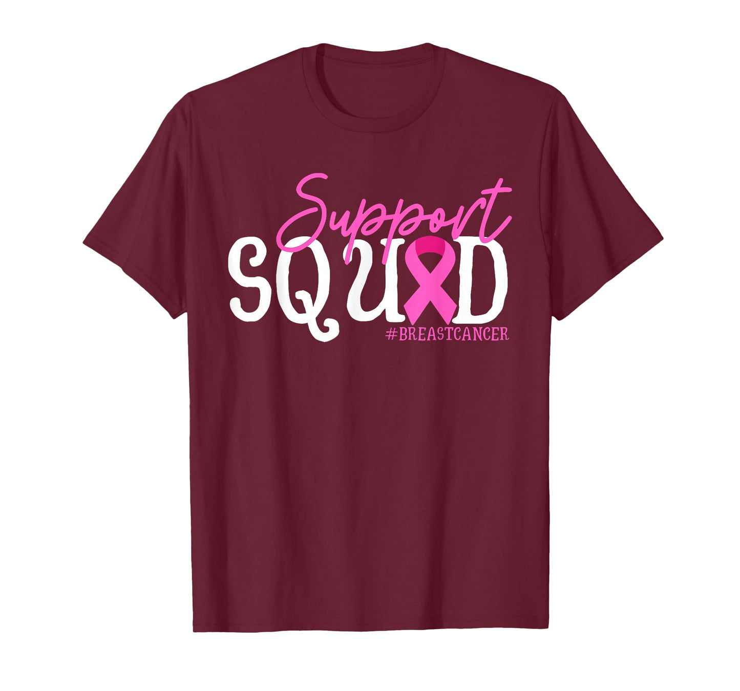 Support Squad Breast Cancer Awareness Pink Ribbon T-Shirt