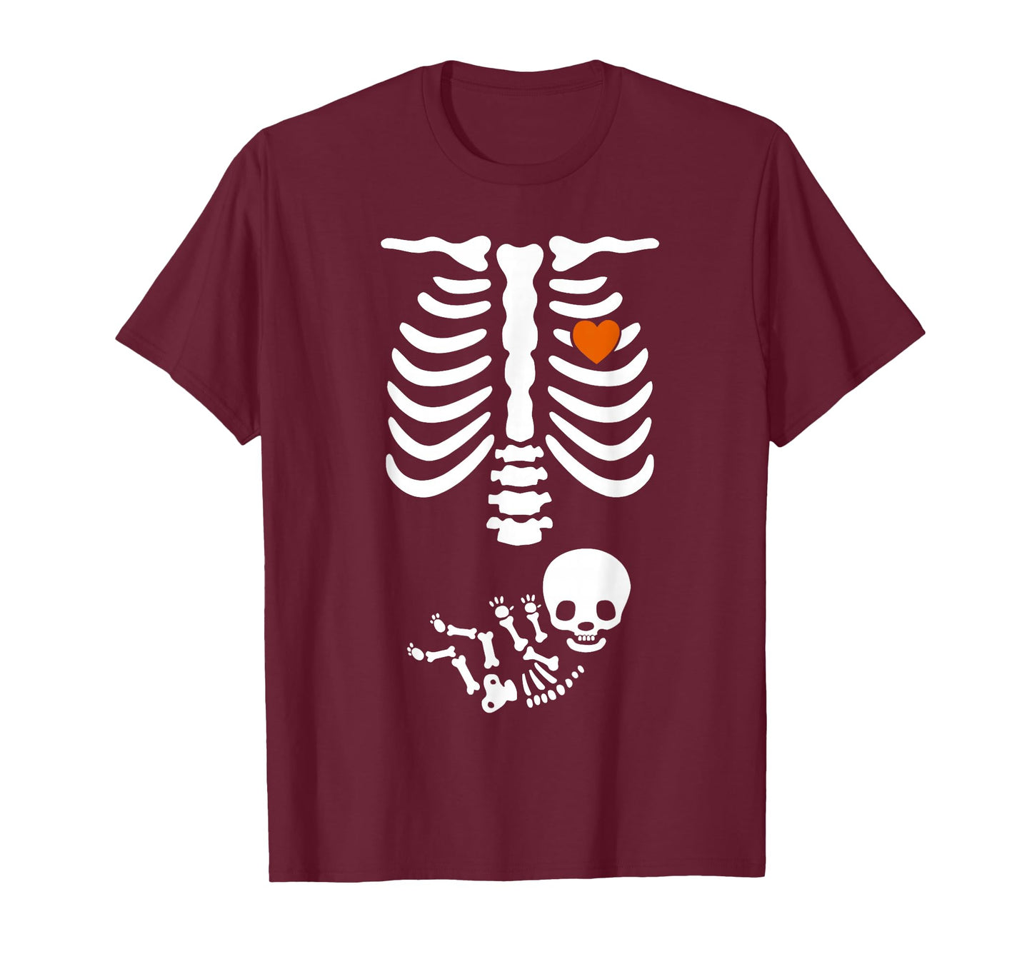 Beer Belly & Baby Skeleton Pregnancy Couples Halloween Mom T-Shirt