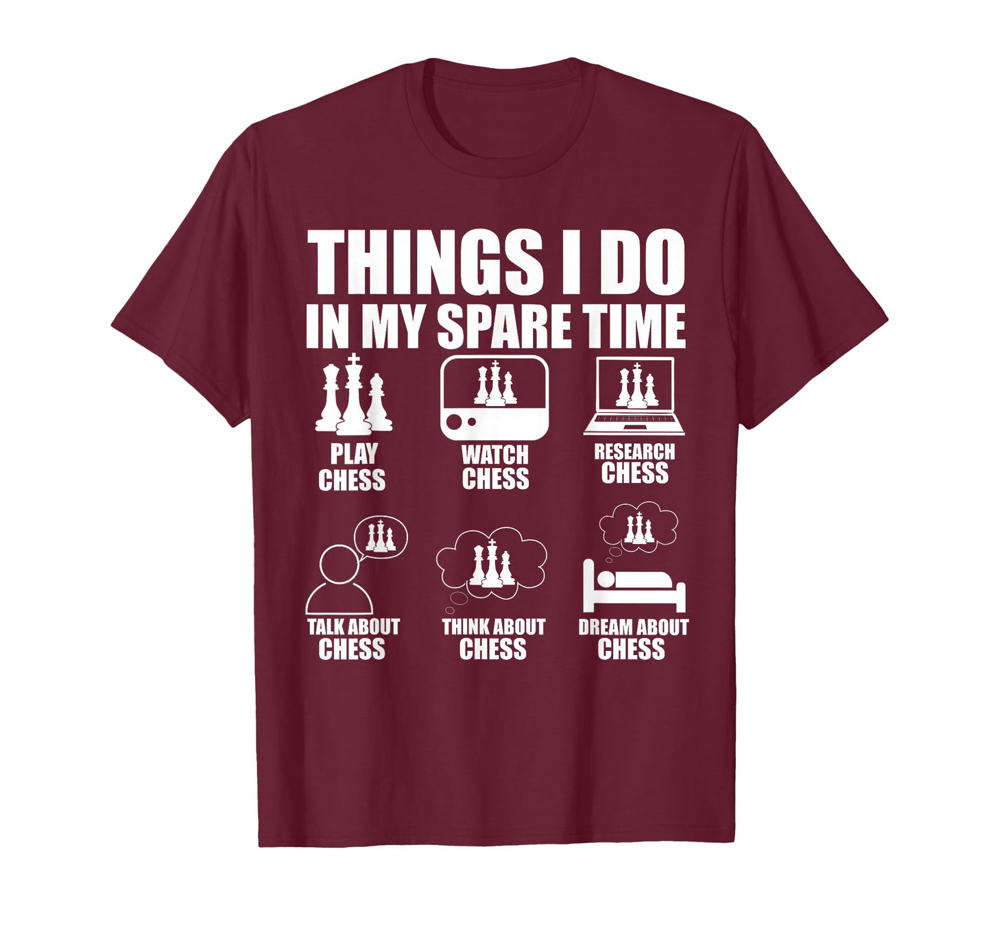 Things I Do In My Spare Time Chess Player Boys Funny Chess T-Shirt