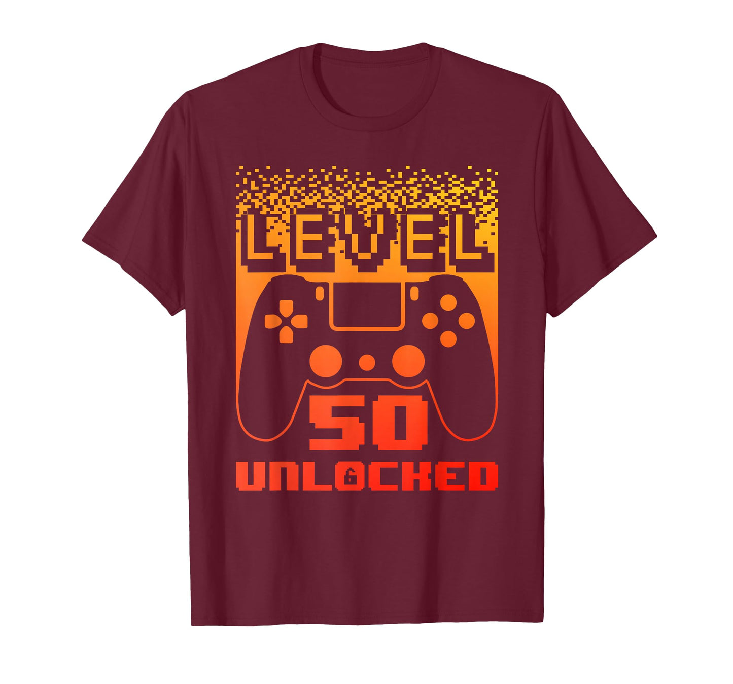 50th Birthday For Men Level 50 Unlocked Gamer 50 Year Old T-Shirt