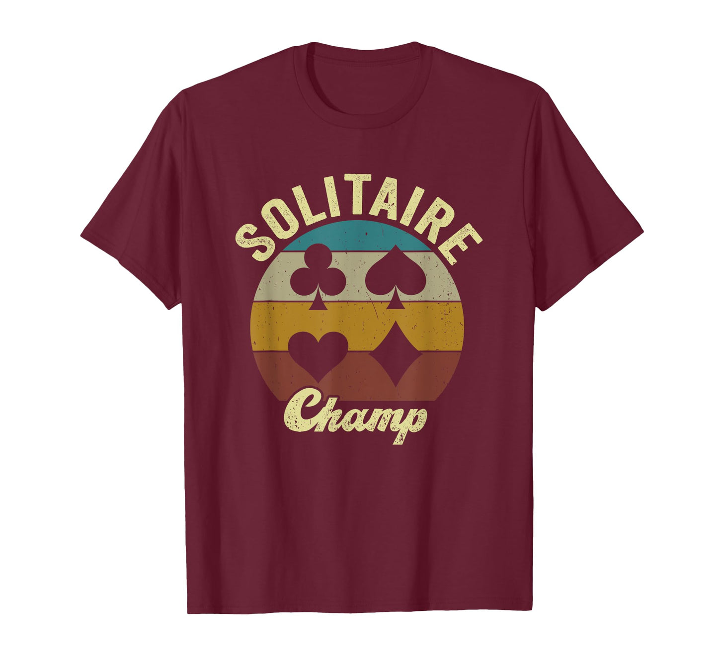 Solitaire Champ Solitaire Lover Funny Solitaire Card Game T-Shirt