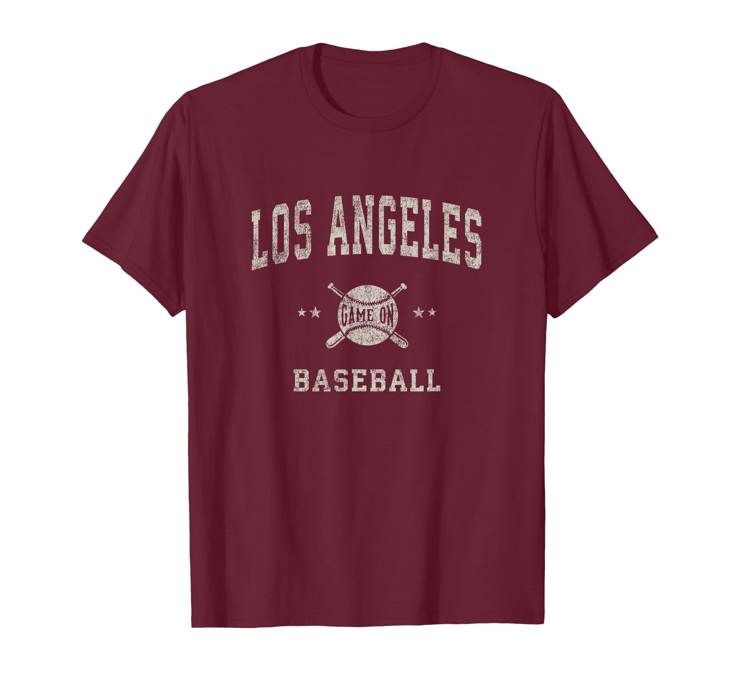 Los Angeles LA Vintage Baseball Throwback Retro Design T-Shirt