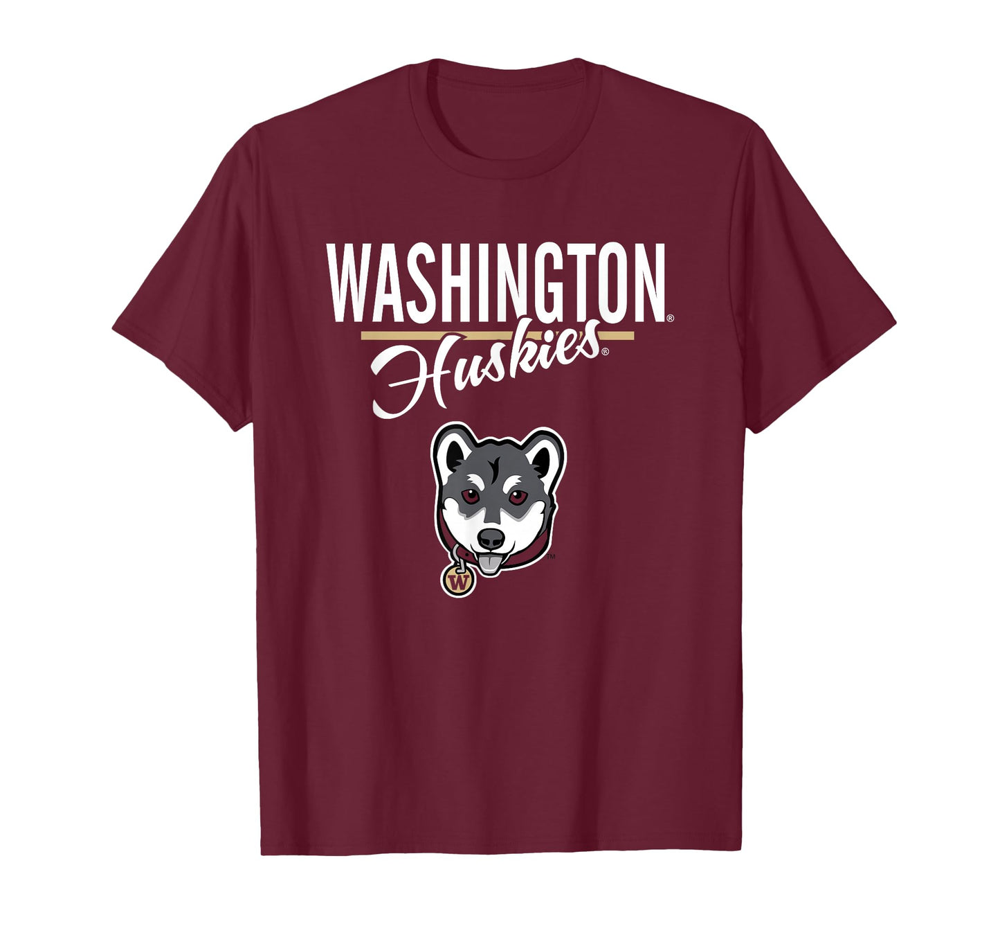 Washington Huskies Dubs Mascot Purple Officially Licensed T-Shirt
