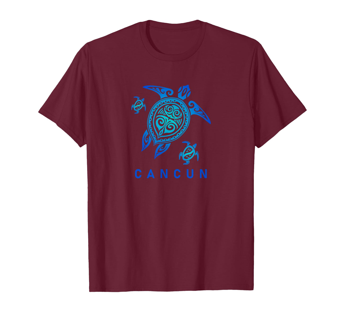 Cancun Mexico T-Shirt Sea Blue Tribal Turtle T-Shirt
