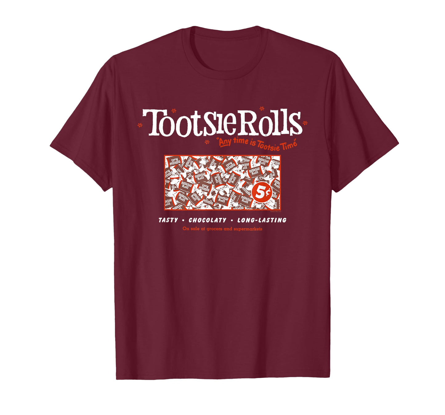 Tootsie Roll Tasty Chocolaty Long Lasting Vintage Ad Candy T-Shirt