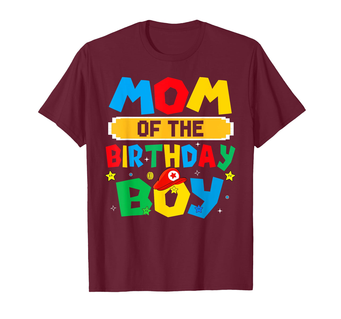 Mom Of The Birthday Boy Game Video Gaming Matching Family T-Shirt