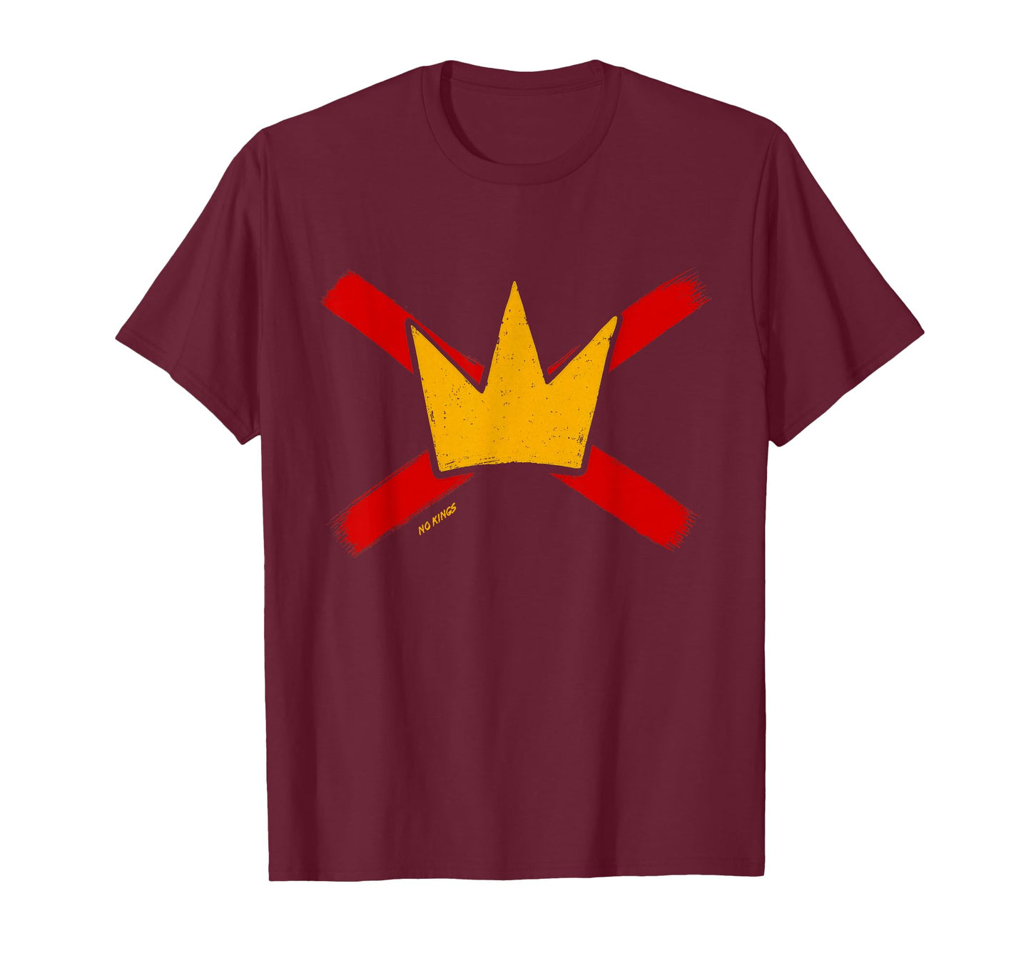No Kings Grunge Crown Freedom T-Shirt