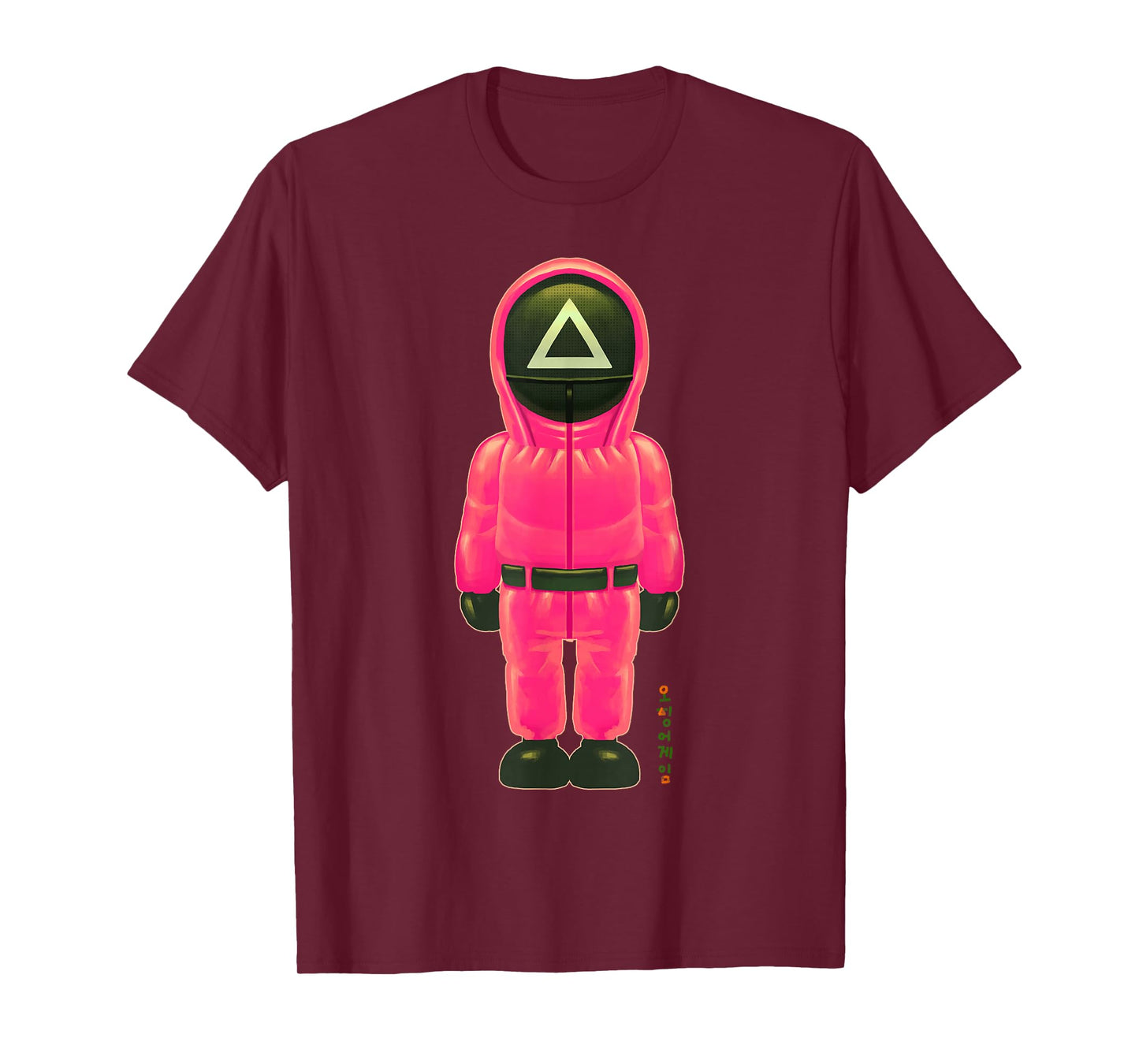 Squid Game The Pink Soldier Full Body Chibi Chest Portrait T-Shirt