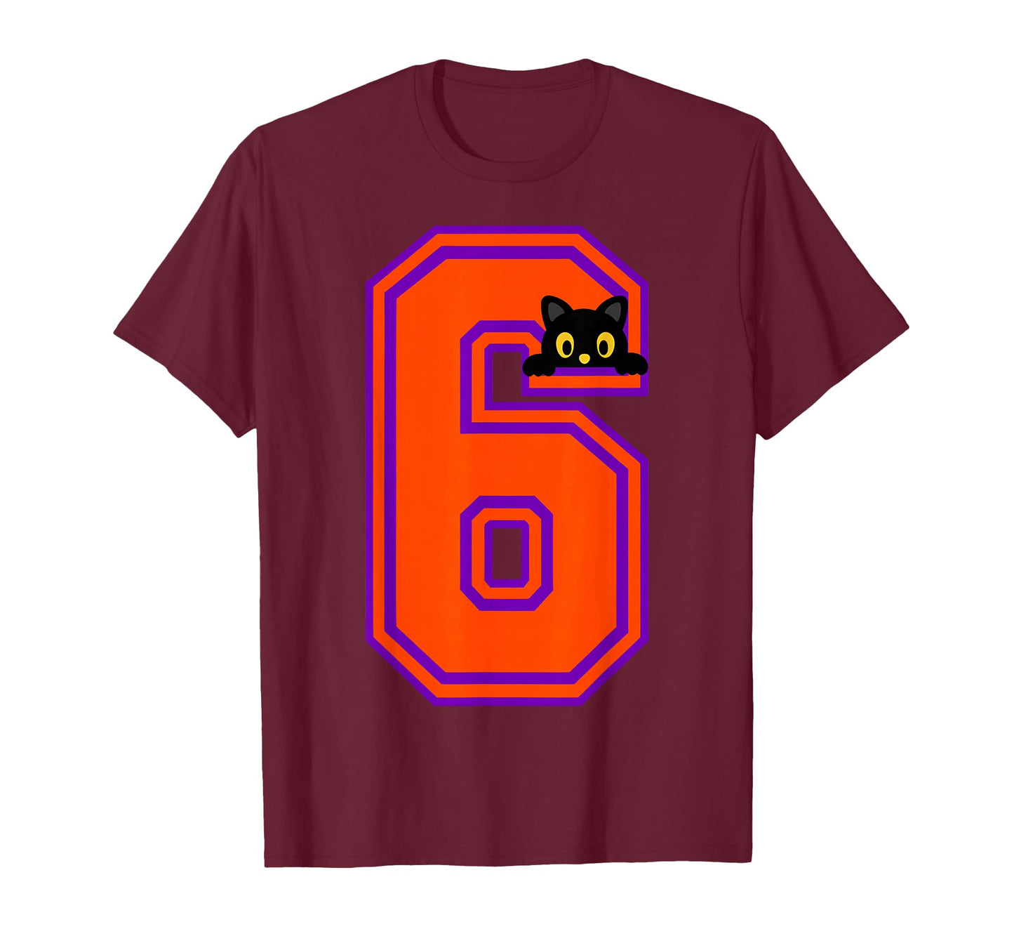 Funny Six Seven 6 7 Halloween Black Cat Teacher Student T-Shirt