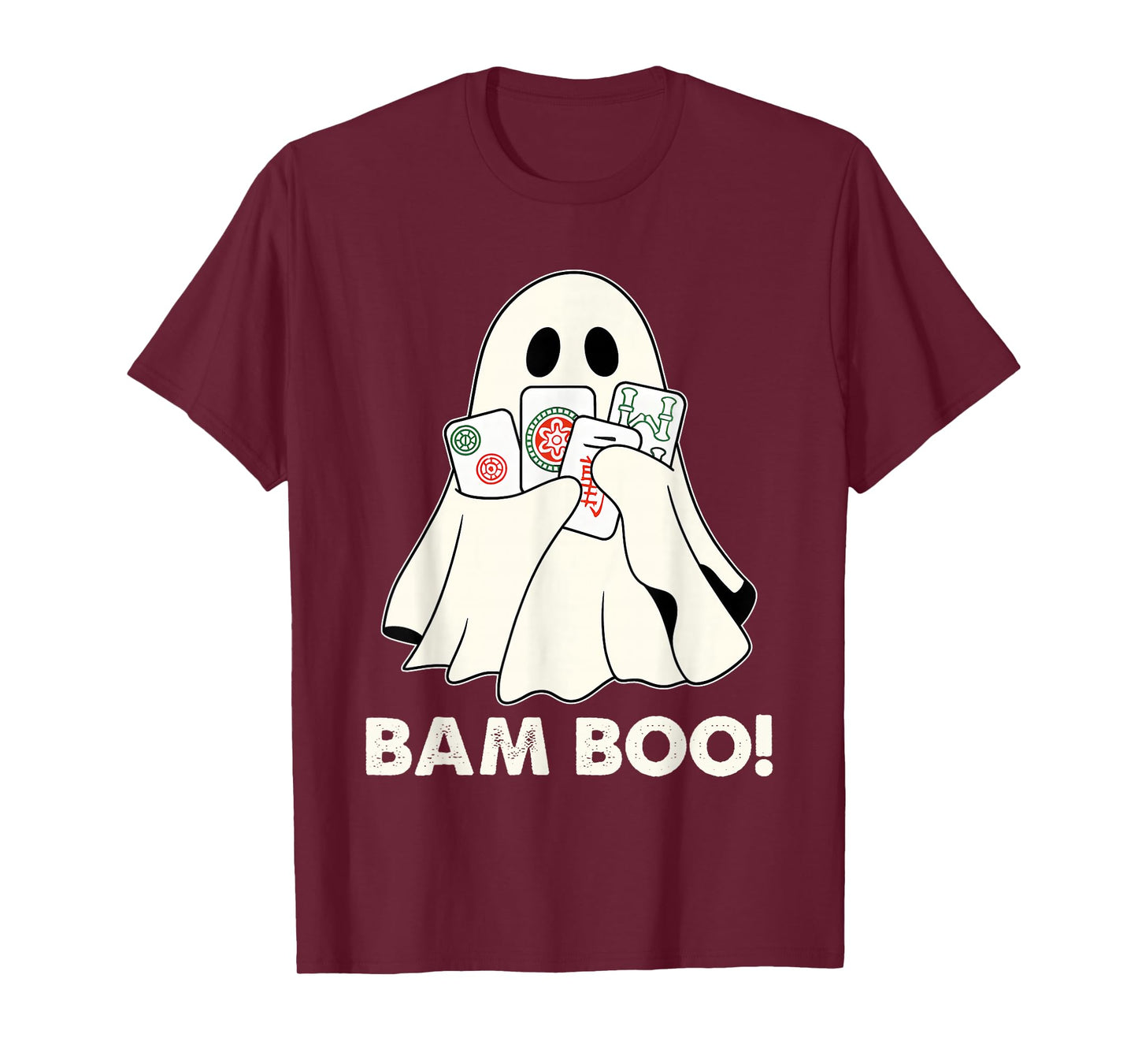 Bam Boo Halloween Ghost Mahjong Funny Costume Game Men Women T-Shirt
