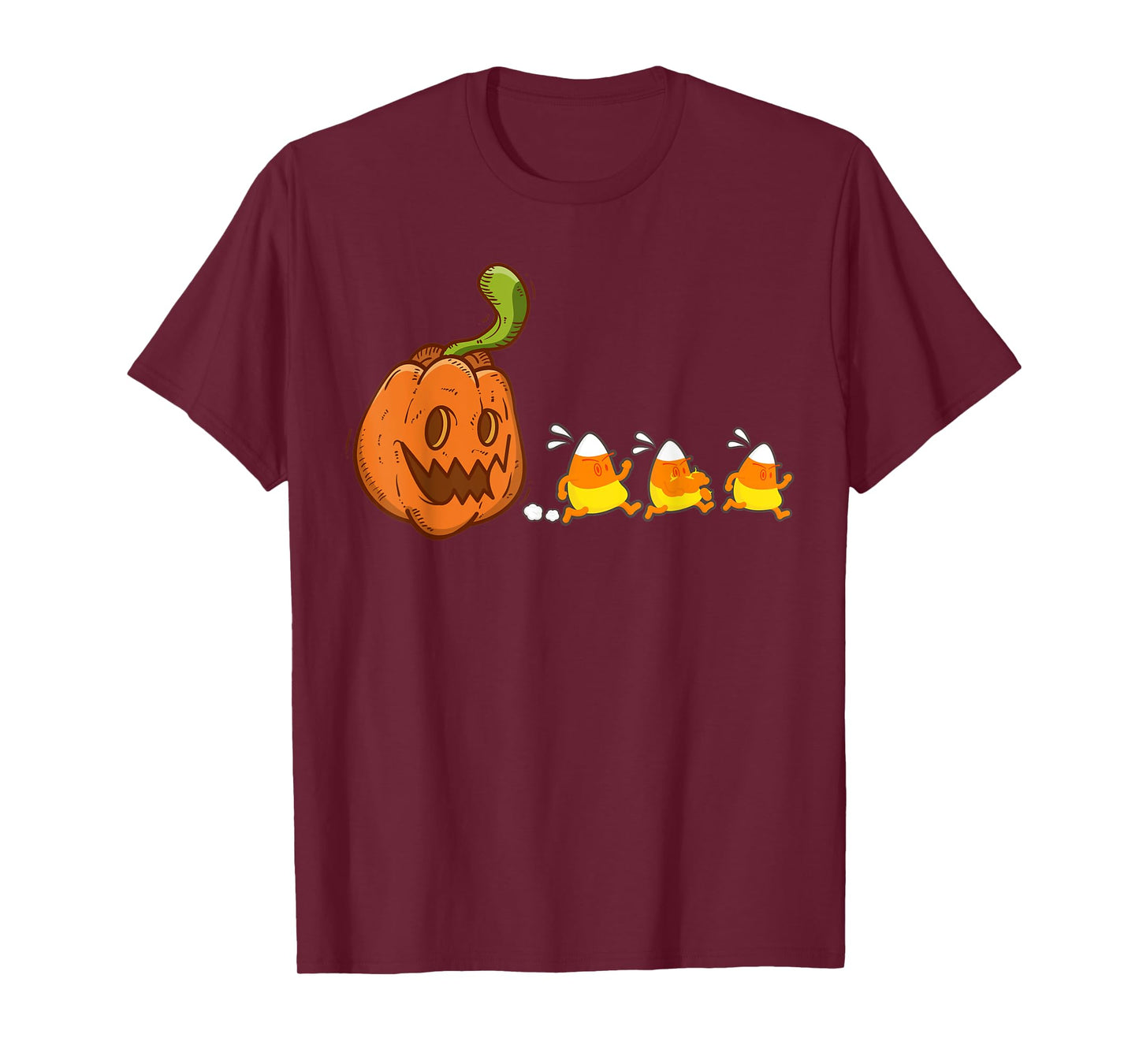 Pumpkin Ghost Eating Candy Corn Video Game Halloween 2020 T-Shirt