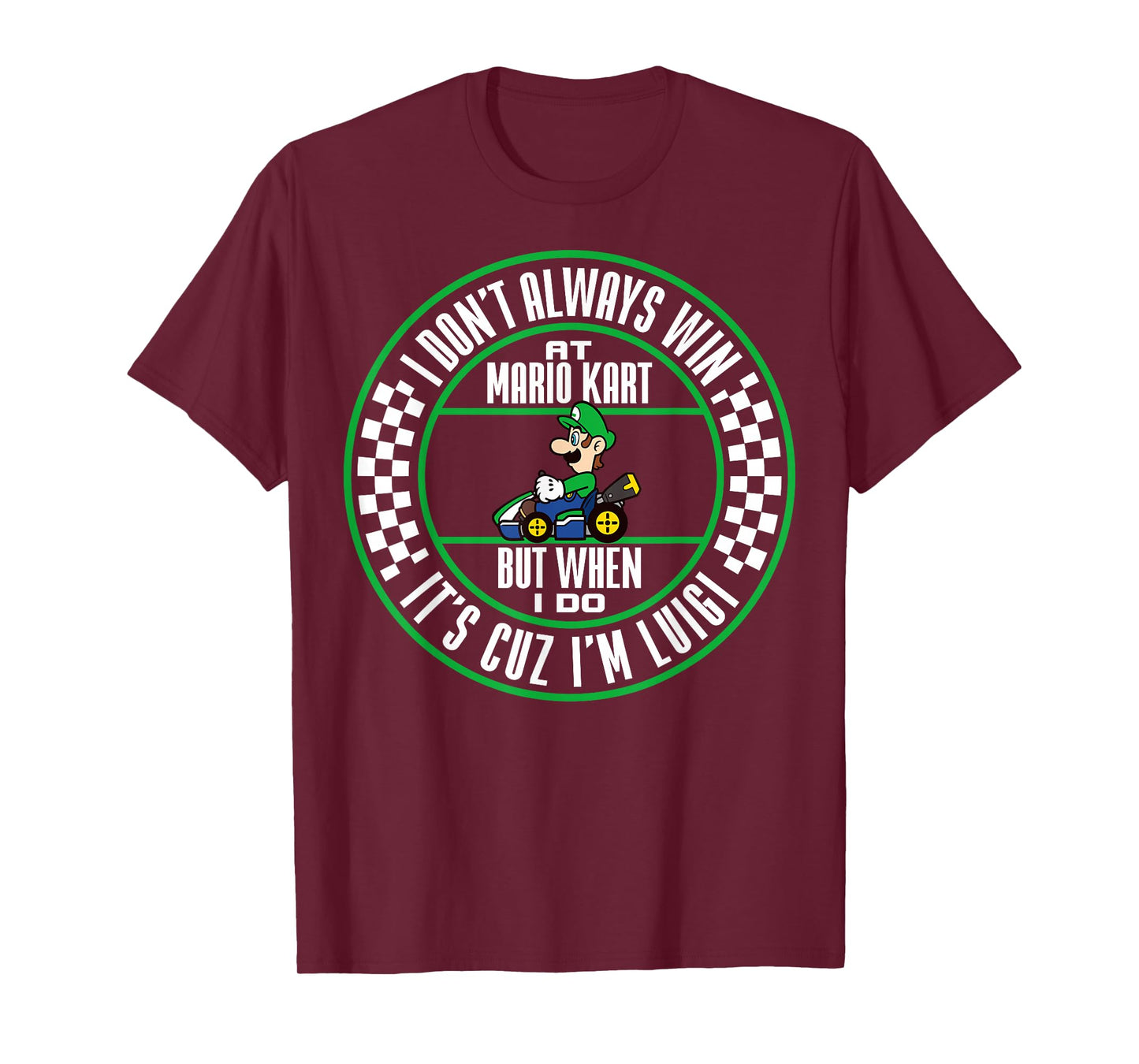 Nintendo Mario Kart Winning As Luigi Graphic T-Shirt T-Shirt