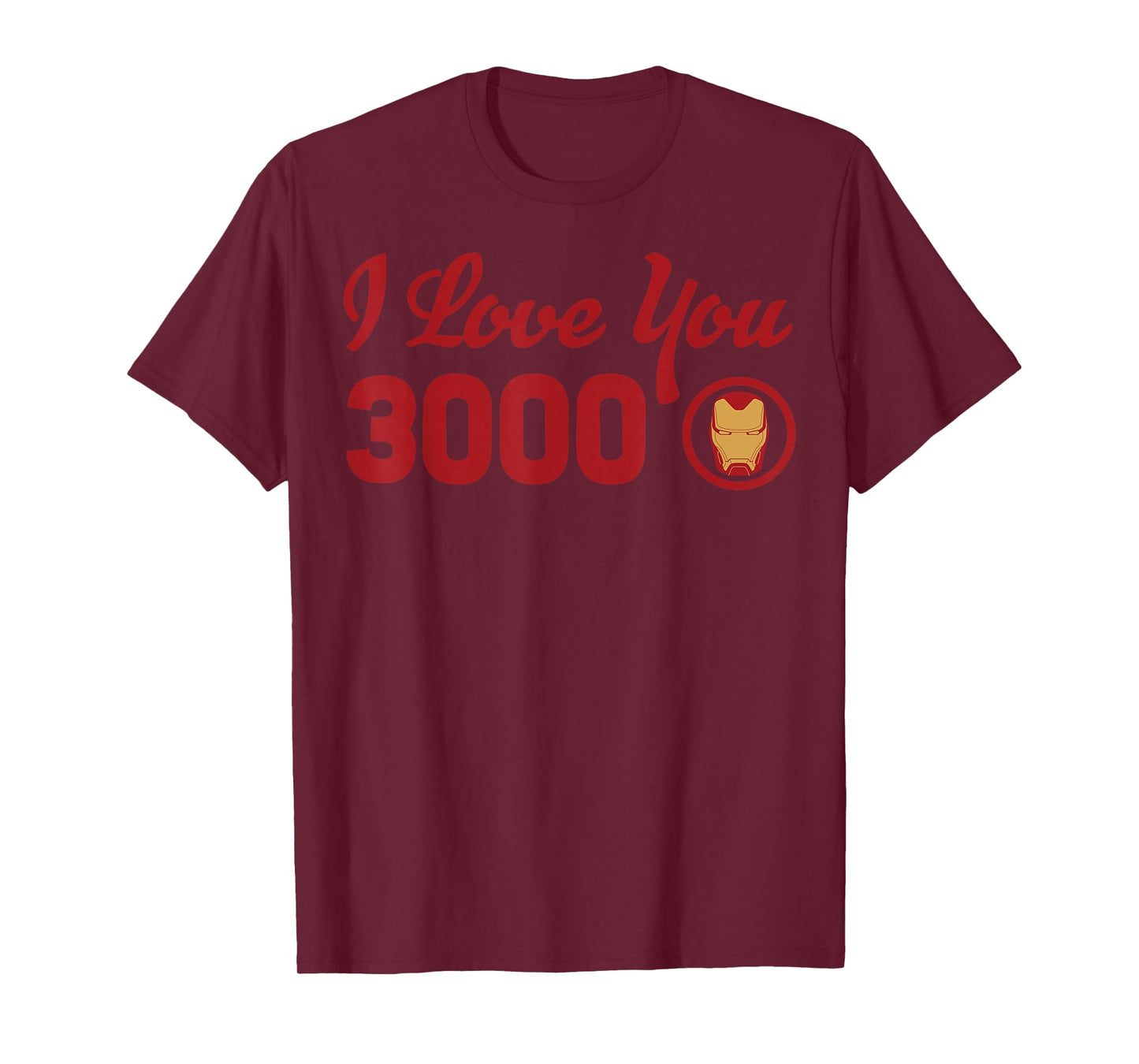Marvel Avengers Endgame Iron Man I Love You 3000 Red Logo T-Shirt