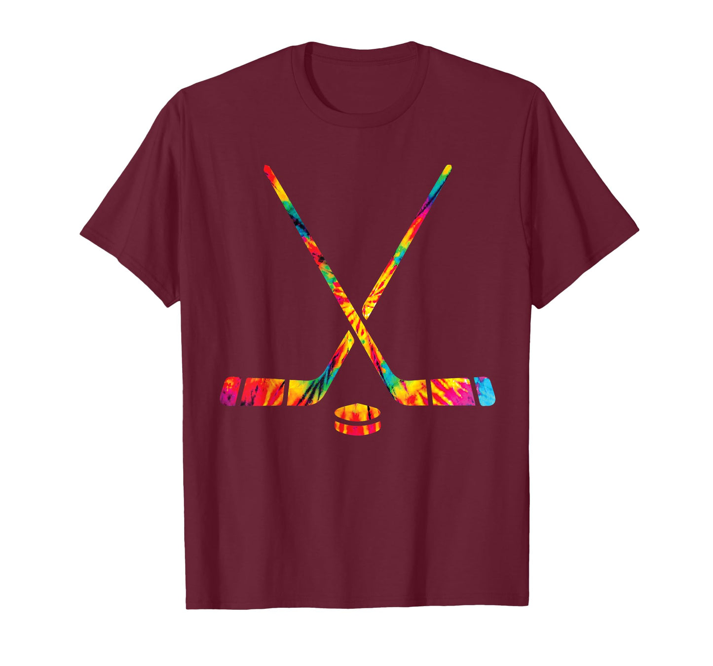 Ice Hockey Tie Dye Rainbow Kids Boys Teenage Men Girls Cool T-Shirt