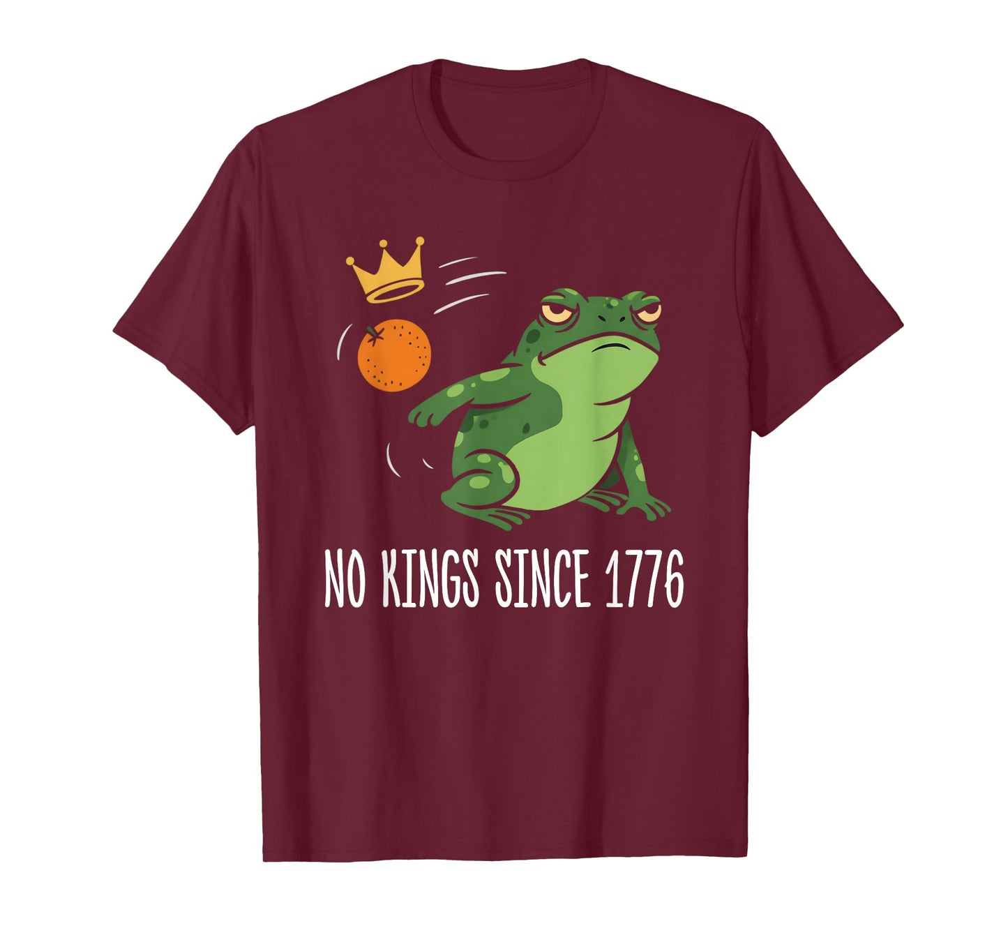 Funny Resist Portland Frog No Kings Since 1776 Frog Protest T-Shirt