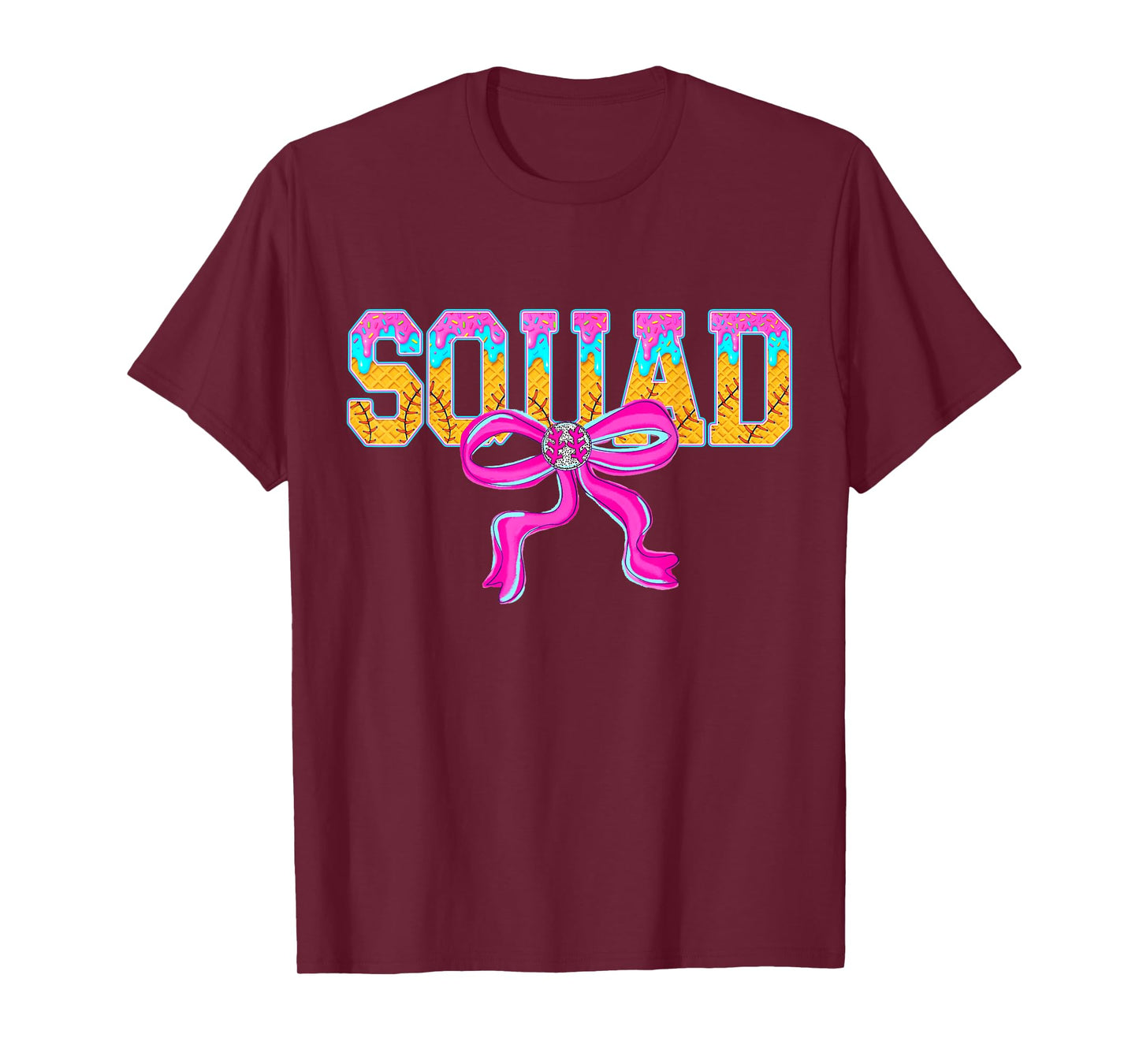 Baseball Squad Ice Cream Drip Game Day Family Matching T-Shirt