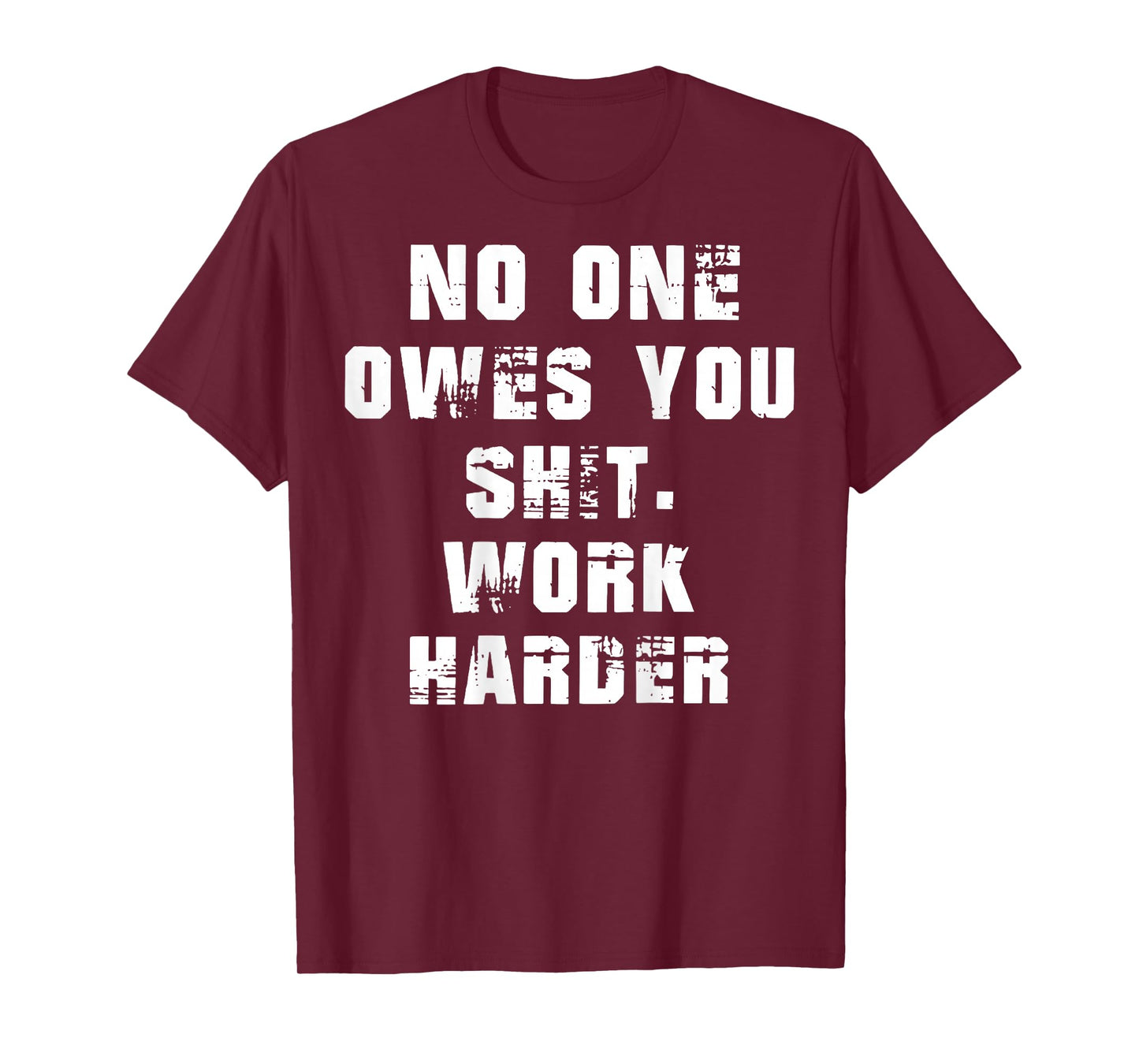 (BACK) Nobody Cares No One Owes You Sht Work Harder Funny T-Shirt