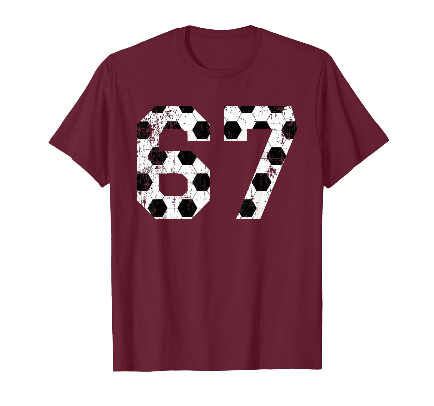 Vintage Soccer 67 Jersey Number T-Shirt