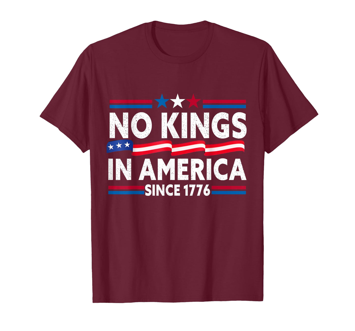 No Kings Vintage No Kings in America Since 1776 T-Shirt