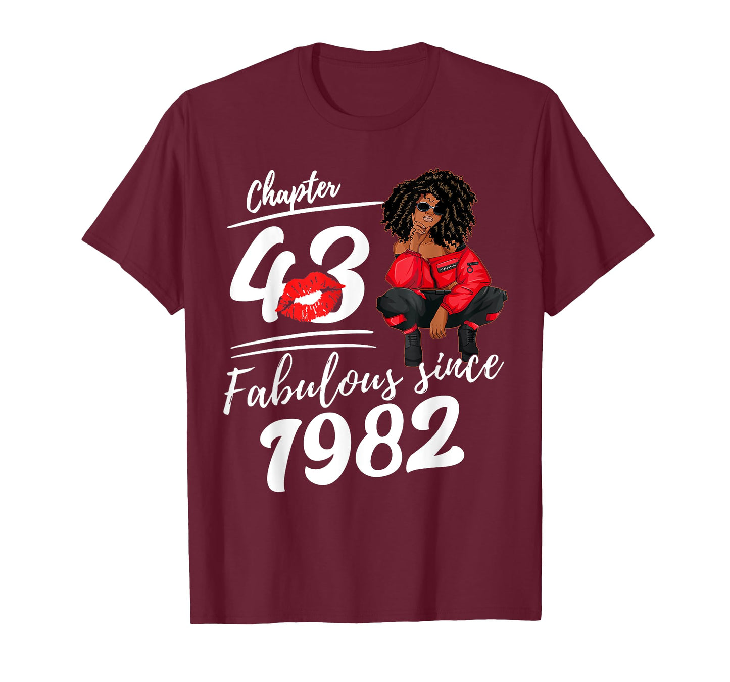 Chapter 43 Fabulous Since 1982 43rd Birthday Queen for Women T-Shirt