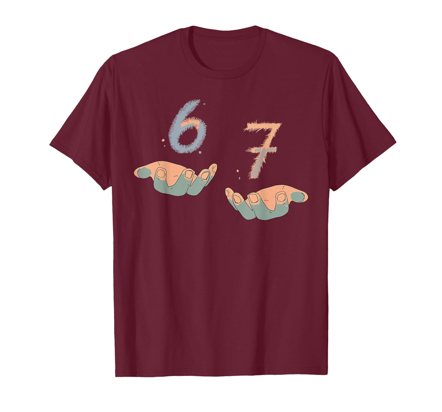 Funny Hands 67 Meme Six Seven Gen Alpha Slang T-Shirt