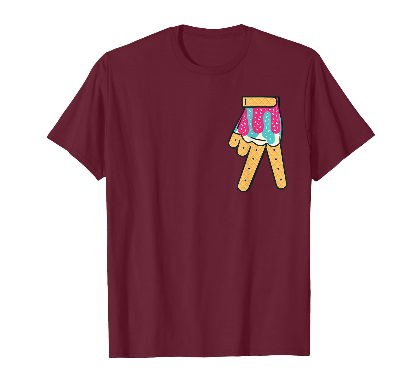 Baseball Ice Cream Drip Boys Home Plate Glove Respect Drip T-Shirt