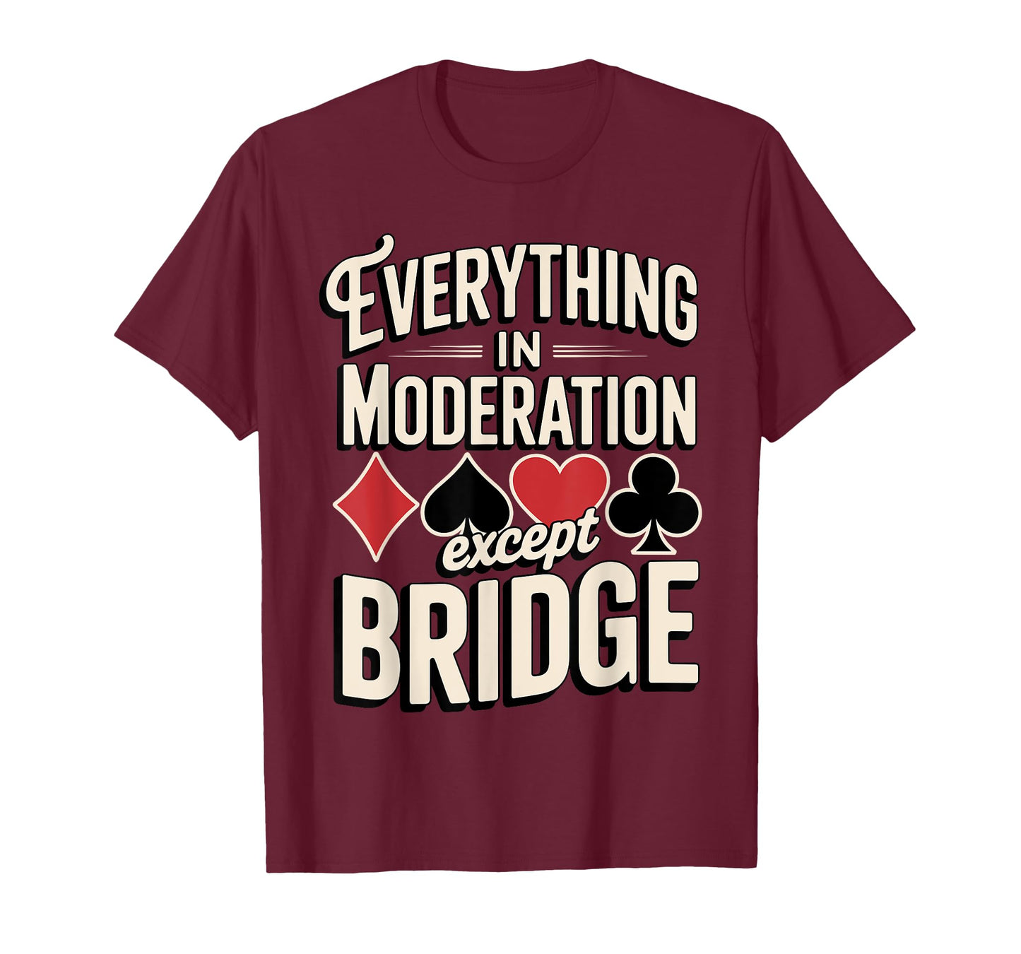 Cool Bridge Player Art For Men Women Card Game Player Bridge T-Shirt