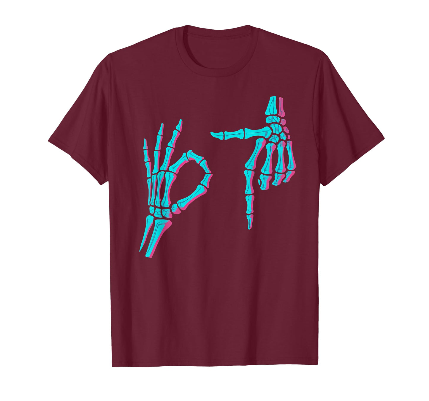 Skeleton Hand Funny Six Seven 6 7 Meme 67 Halloween Costume T-Shirt