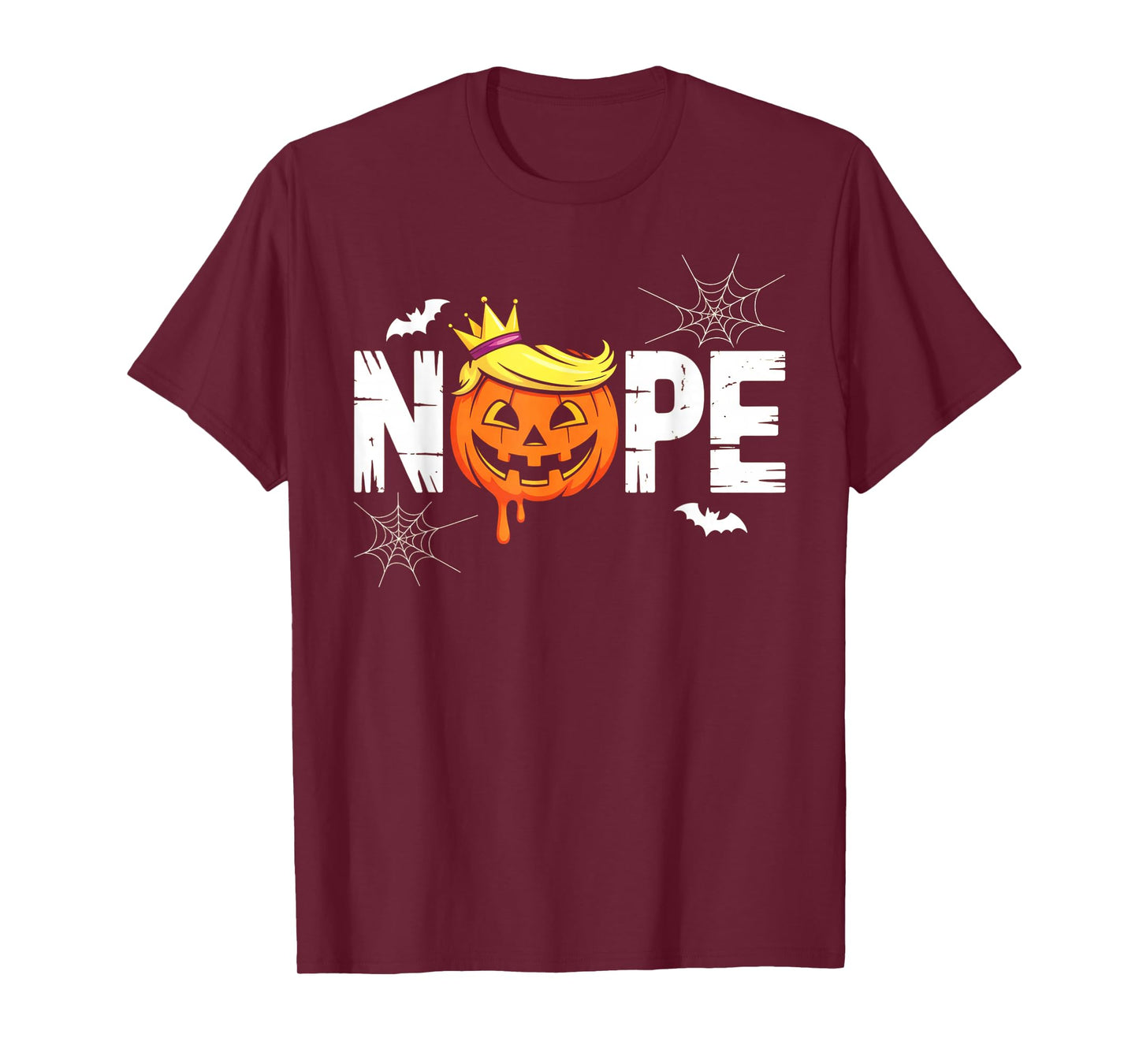 Funny No Kings Halloween 2025 Distressed USA Flag T-Shirt