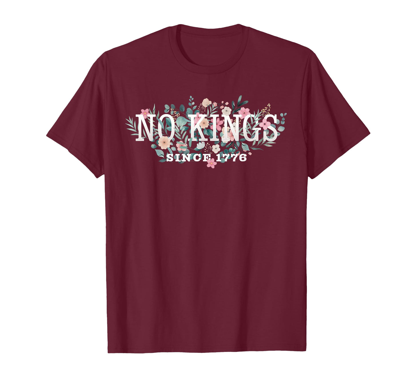 No Kings Floral Boho T-Shirt