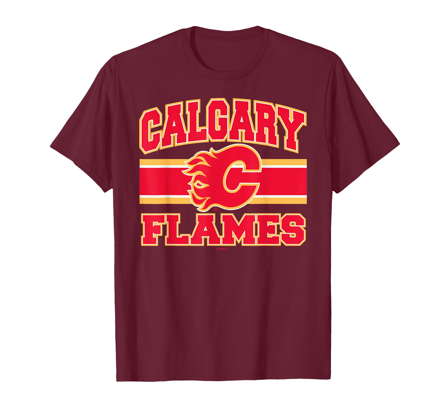 Calgary Flames Stripe Officially Licensed T-Shirt