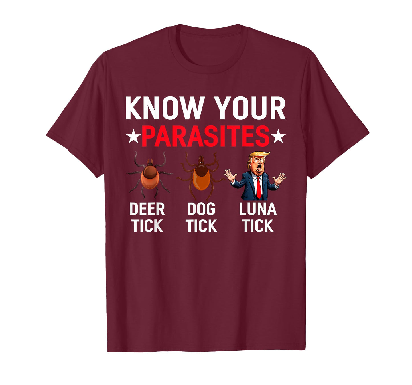 Know Your Parasites Anti-Trump Meme Trump Parody Tick Resist T-Shirt