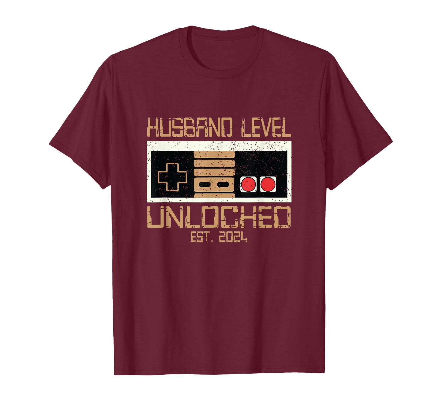 Husband Level Unlocked 2024 New Husband Just Married Gamer T-Shirt
