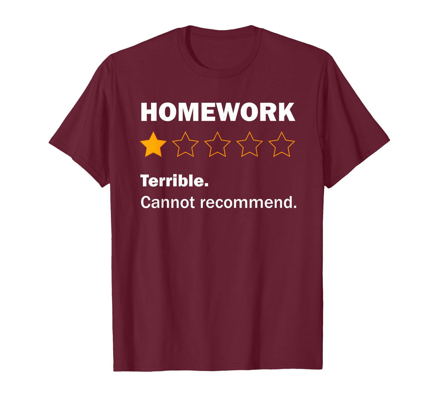 Funny Homework Joke School Humour Meme For Kids Teens T-Shirt