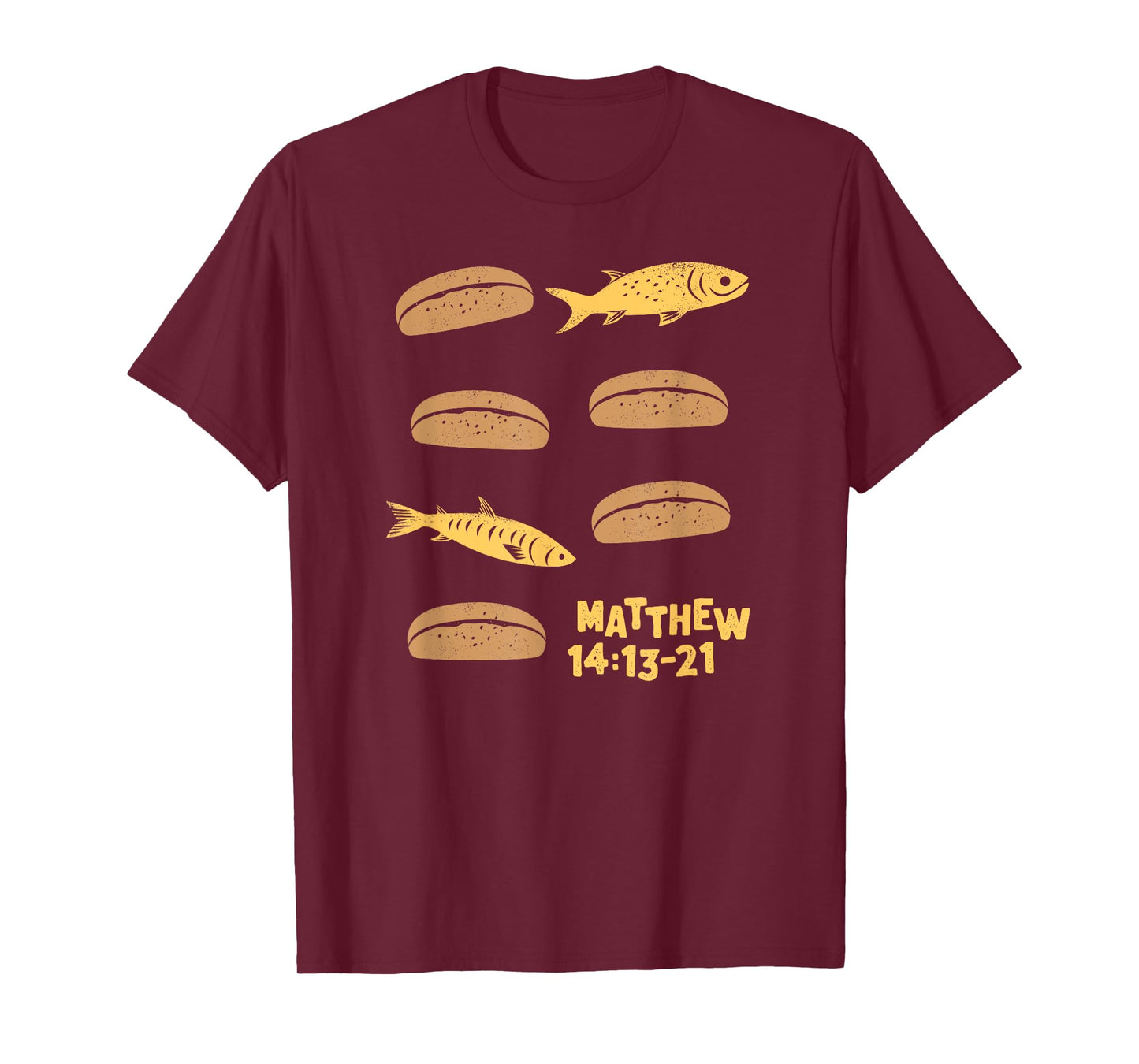 Jesus Feeds The 5000 5 Loaves of Bread 2 Fish Bible Story T-Shirt