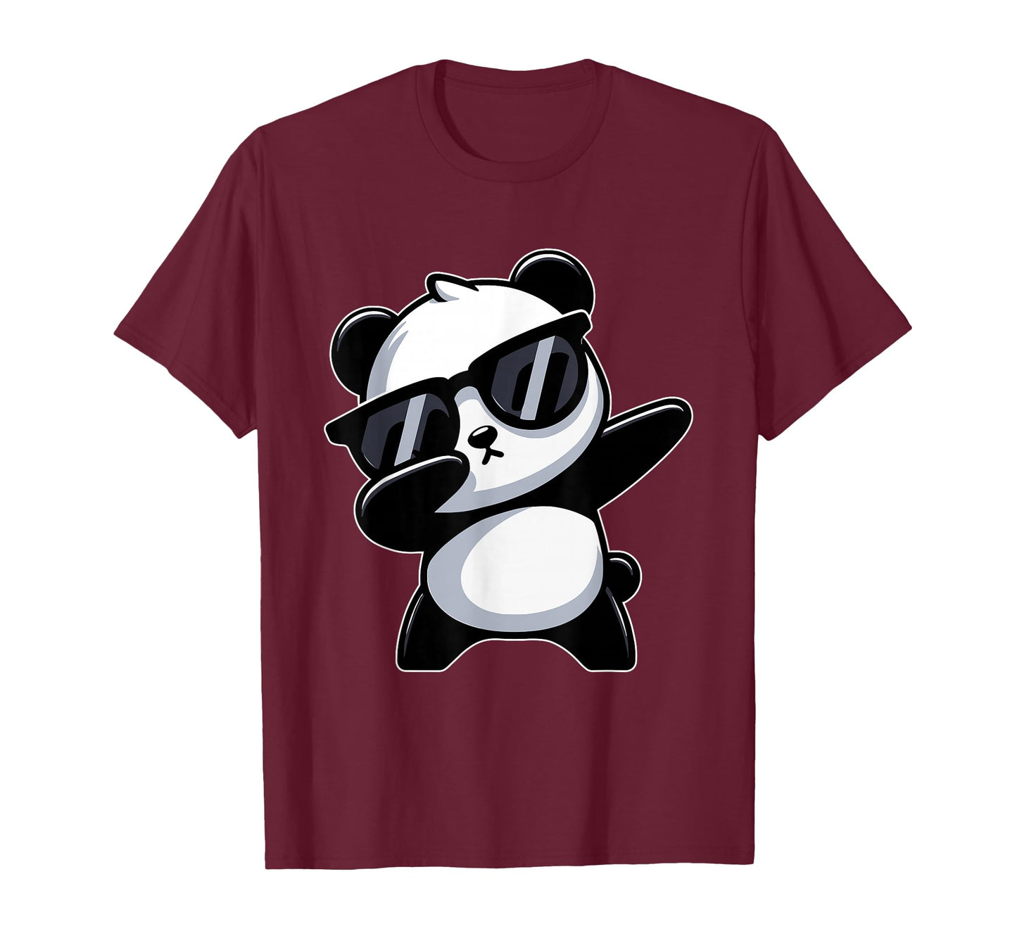 Funny Dabbing Panda With Sunglasses, Cool Panda Dab Dance T-Shirt, Small, Black