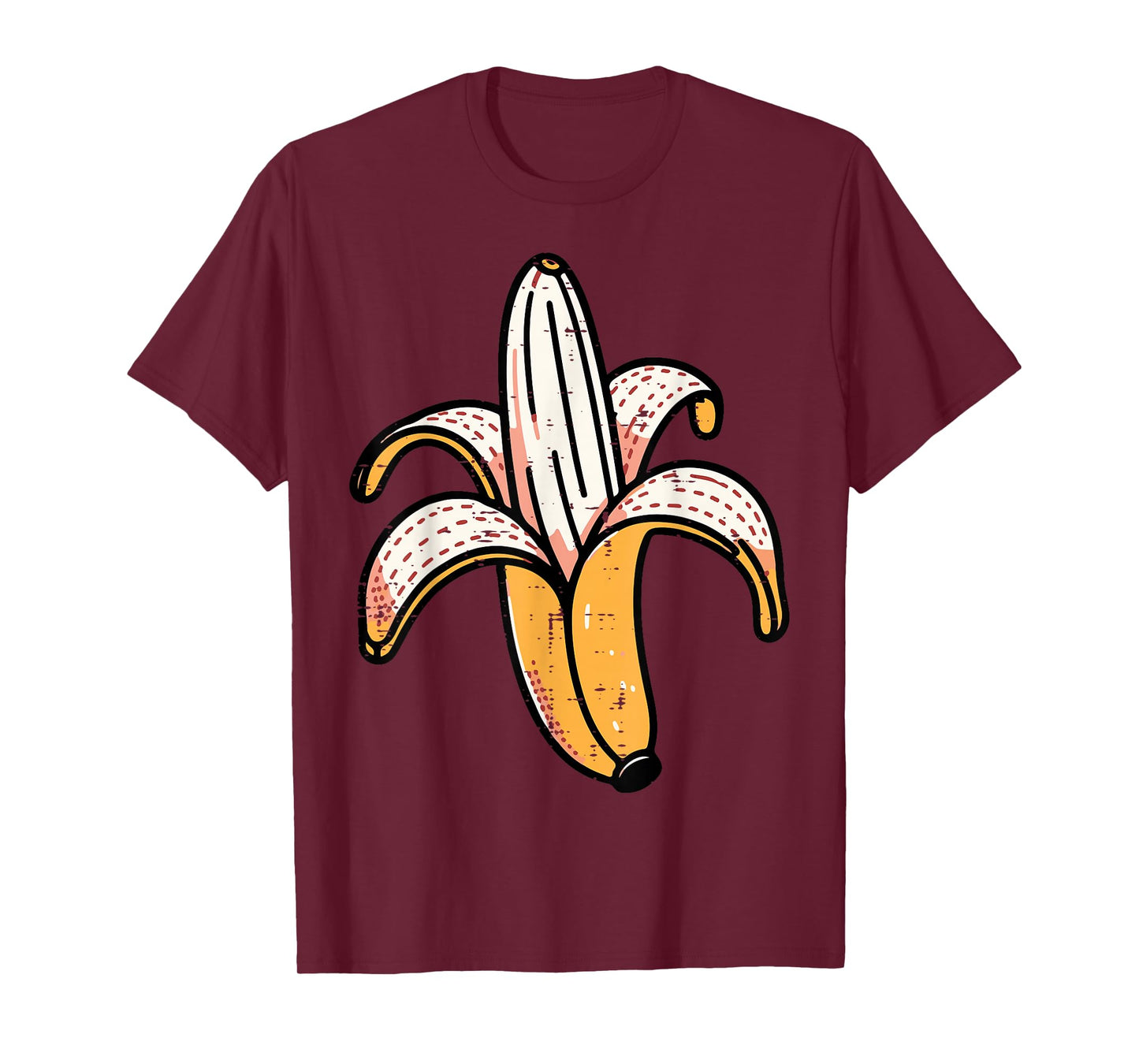 Banana Art Peel Cute Tropical Fruit Cartoon Men Women Kids T-Shirt
