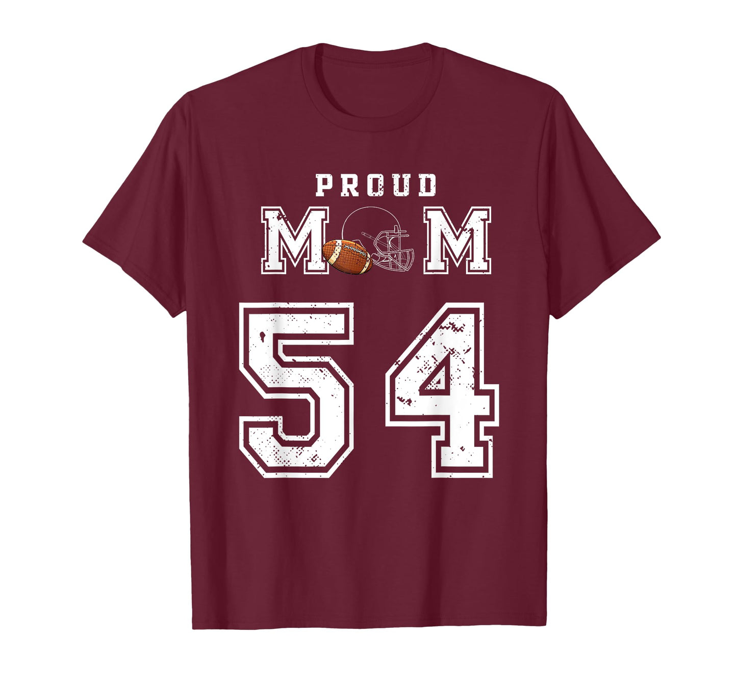 Custom Proud Football Mom Number 54 Personalized For Women T-Shirt